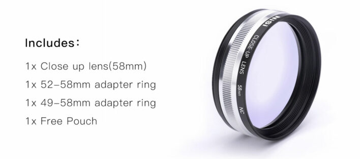NiSi Close Up Lens Kit NC 58mm (with 49 and 52mm adaptors) Close Up Lens | NiSi Filters New Zealand | 8
