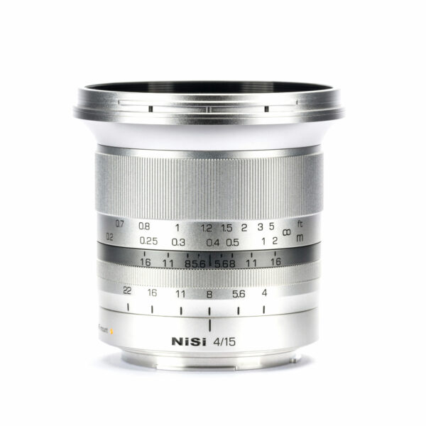 NiSi 15mm f/4 Sunstar Super Wide Angle Full Frame ASPH Lens in Silver (Canon RF Mount) Canon RF Mount | NiSi Filters New Zealand |