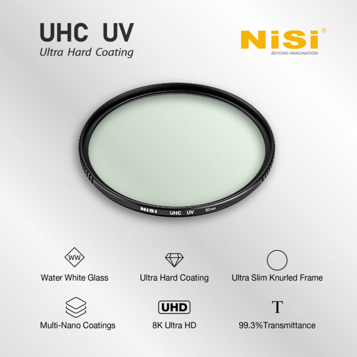 NiSi 55mm UHC UV Protection Filter with 18 Multi-Layer Coatings UHD | Ultra Hard Coating | Nano Coating | Scratch Resistant Ultra-Slim UV Filter NiSi Circular Filters | NiSi Filters New Zealand | 2