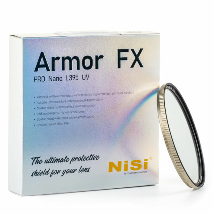 NiSi 62mm Armor FX PRO Nano L395 UV Protection Filter Armor FX (Brass Frame) | NiSi Filters New Zealand | 2