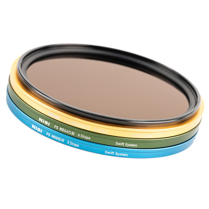 NiSi SWIFT FS ND Filter Kit with ND8 (3 Stop), ND64 (6 Stop) and ND1000 (10 Stop) for 40.5mm | 43mm | 46mm | 49mm Filter Threads + Case NiSi Circular Filters | NiSi Filters New Zealand | 4