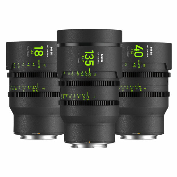 NiSi ATHENA PRIME Full Frame Cinema Lens ADD-ON Kit with 3 Lenses 18mm T2.2, 40mm T1.9, 135mm T2.2 + Hard Case (E Mount | No Drop In Filter) ADD-ON KIT (3 LENSES) | NiSi Filters New Zealand |