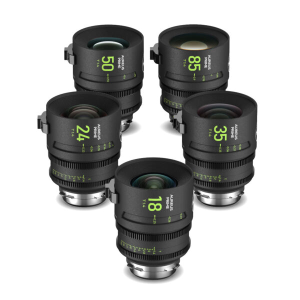 NiSi Aureus Prime Full Frame T1.4 Cinema Lens Kit – 18mm, 24mm, 35mm, 50mm, 85mm + Hard Case (PL Mount) Aureus Sets | NiSi Filters New Zealand | 90